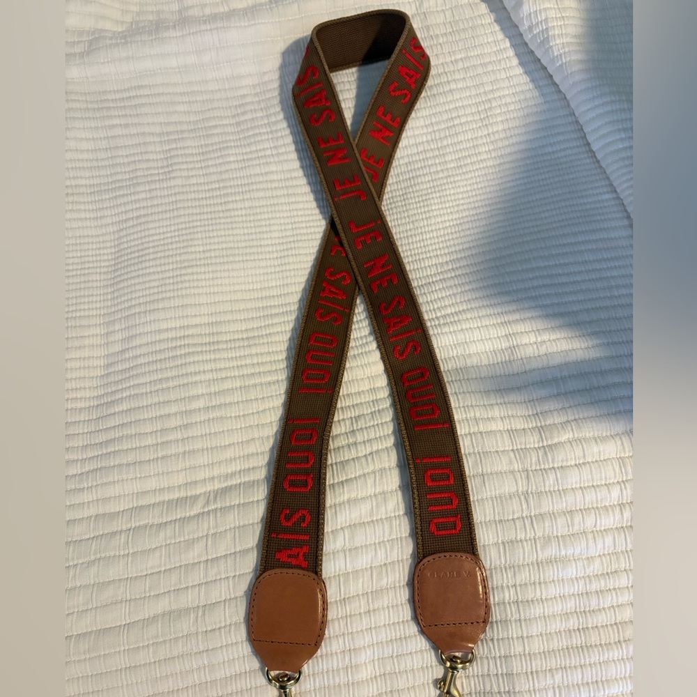 Clare V Bag Strap in Poppy and Green